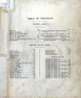 Table of Contents, Newton County 1916